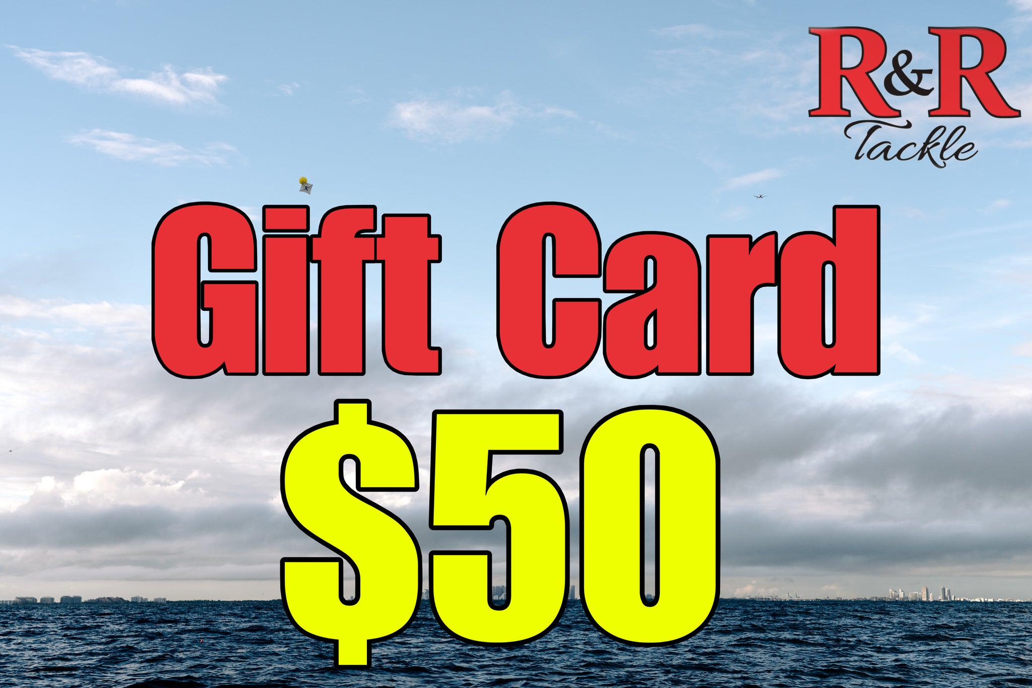 Gift Cards $50. R&R Tackle Co. | Premium Saltwater Fishing Tackle.  Perfect for birthdays, holidays, tournaments, or last-minute gifts, our gift cards give anglers access to premium fishing gear built for performance and durability—whether they’re chasing offshore giants or dialing in their everyday setup.