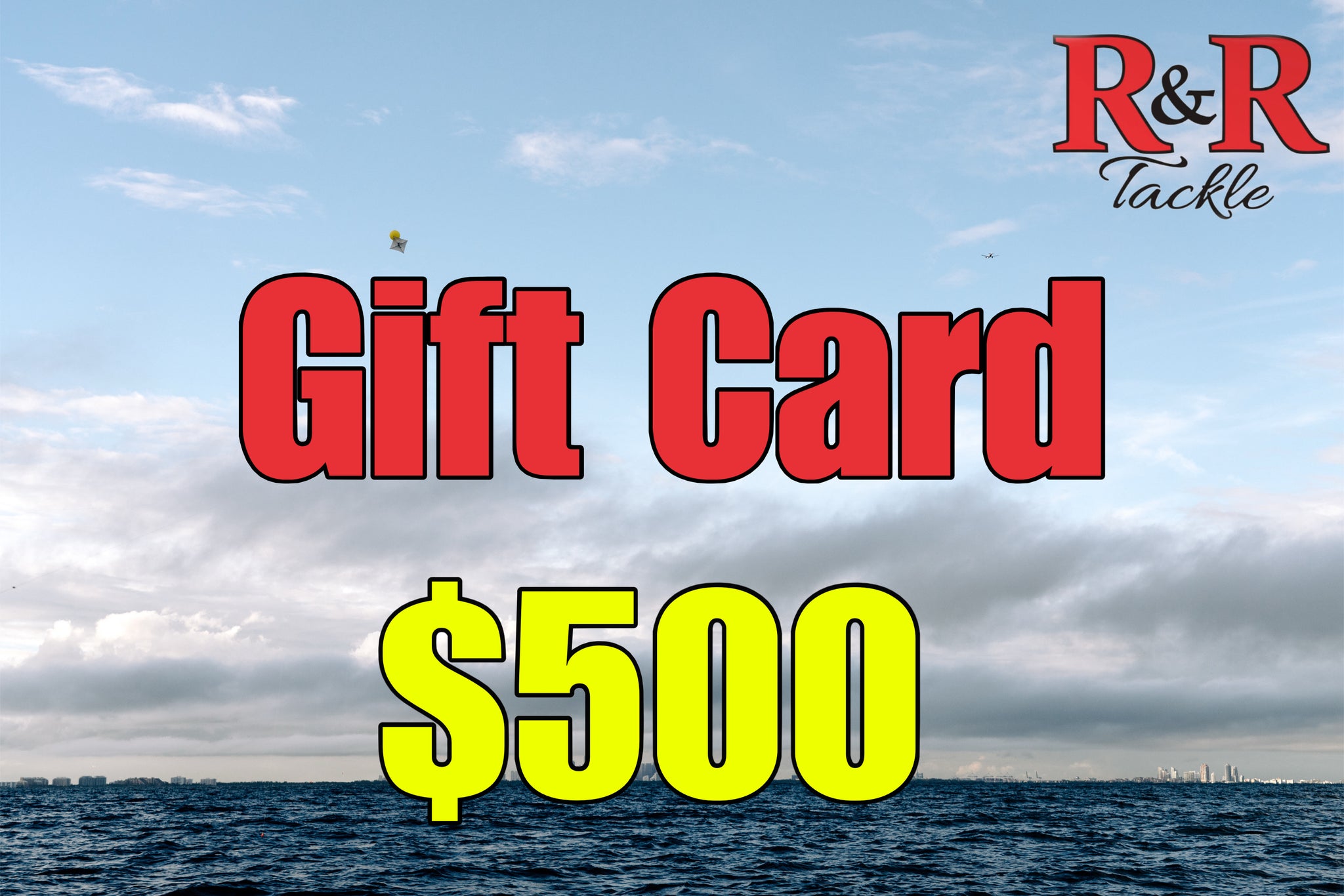 Gift Cards $500. R&R Tackle Co. | Premium Saltwater Fishing Tackle.  Perfect for birthdays, holidays, tournaments, or last-minute gifts, our gift cards give anglers access to premium fishing gear built for performance and durability—whether they’re chasing offshore giants or dialing in their everyday setup.