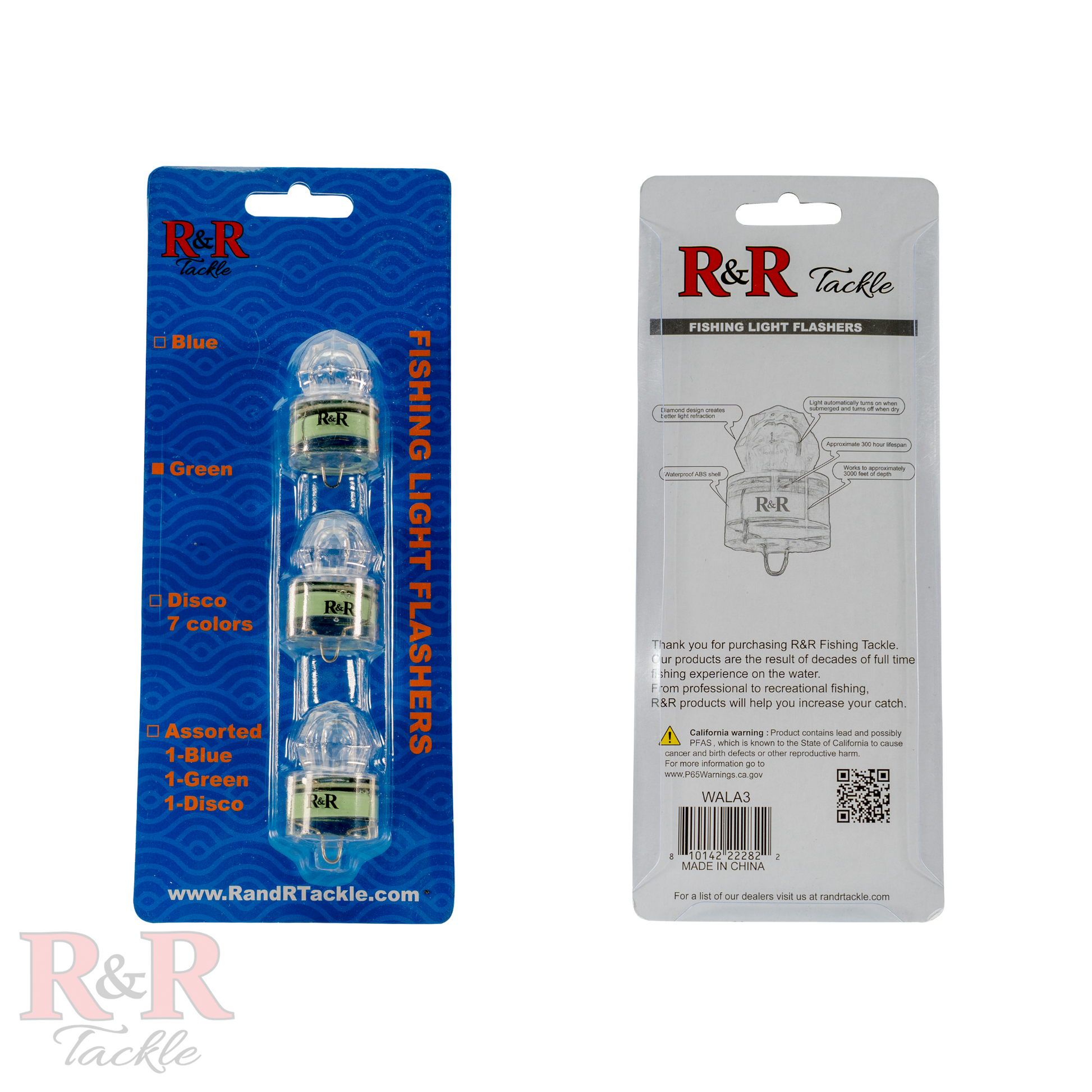 Deep Drop Water Activated Lights-Greenpacklight- R&R Tackle Co. | Premium Saltwater Fishing Tackle. The Ultra Flash Deep Drop Water Activated Lights from R&amp;R Tackle are designed to withstand depths of up to 3000 feet, making them the perfect companion for your fishing trips.