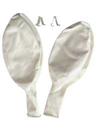 36in Helium Balloons with Clips _White- R&R Tackle Co. | Premium Saltwater Fishing Tackle. Integrated clips: Allow quick and easy attachment to kite rigs or fishing lines. High visibility: Ideal for marking the kite’s position or indicating strategic fishing spots.