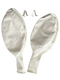 36in Helium Balloons with Clips _White- R&R Tackle Co. | Premium Saltwater Fishing Tackle. Integrated clips: Allow quick and easy attachment to kite rigs or fishing lines. High visibility: Ideal for marking the kite’s position or indicating strategic fishing spots.
