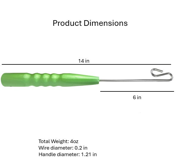 Large Dehooker - R&R Tackle Co. | Premium Saltwater Fishing Tackle. Durable, floating plastic handle with an ergonomic design for a comfortable and secure grip. Flat thumb rest for enhanced control and precision when removing the hook. 