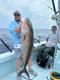 Big amberjack caught aboard the Miss Britt 43 using the handtied deep drop rigs off Miami.