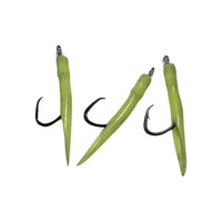 Offset circle hook .R&R Tackle Co. | Premium Saltwater Fishing Tackle. Combine strength, precision, and visibility — perfect for deep drop and bottom fishing. Each hook is pre-rigged with a luminous glow tube that attracts fish in dark or deep waters, giving you a clear advantage during night or offshore trips.