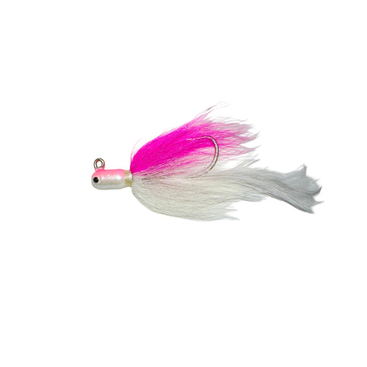 R&R Tackle Flare Hawk PK/WH/PK, Flare Buck, Made with 100% Deer Hair Strong 8/0 Hook 2x Strong, Flared Profile