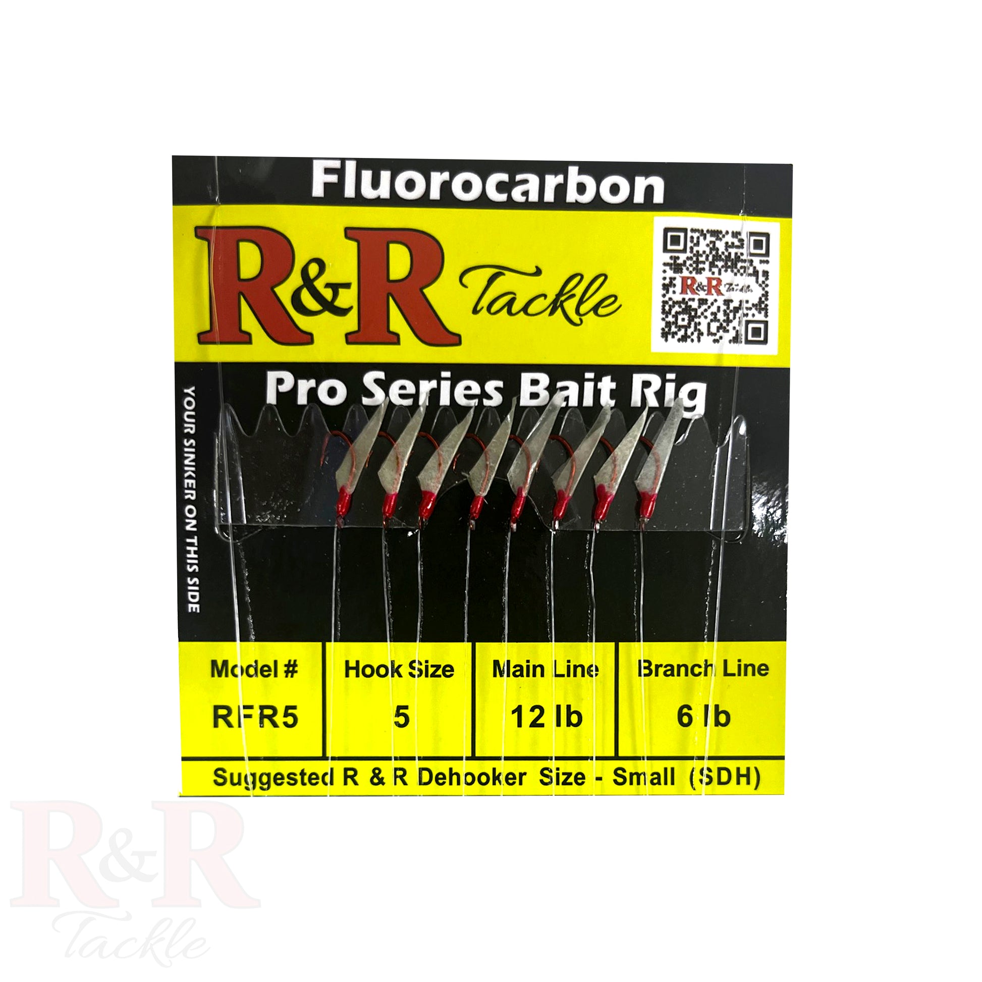 RFR 5 - R&R Tackle Co. | Premium Saltwater Fishing Tackle. Fluorocarbon Sabiki bait rig with red heads and natural fish skin by R&R Tackle