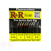 RFR 5 - R&R Tackle Co. | Premium Saltwater Fishing Tackle. Fluorocarbon Sabiki bait rig with red heads and natural fish skin by R&R Tackle
