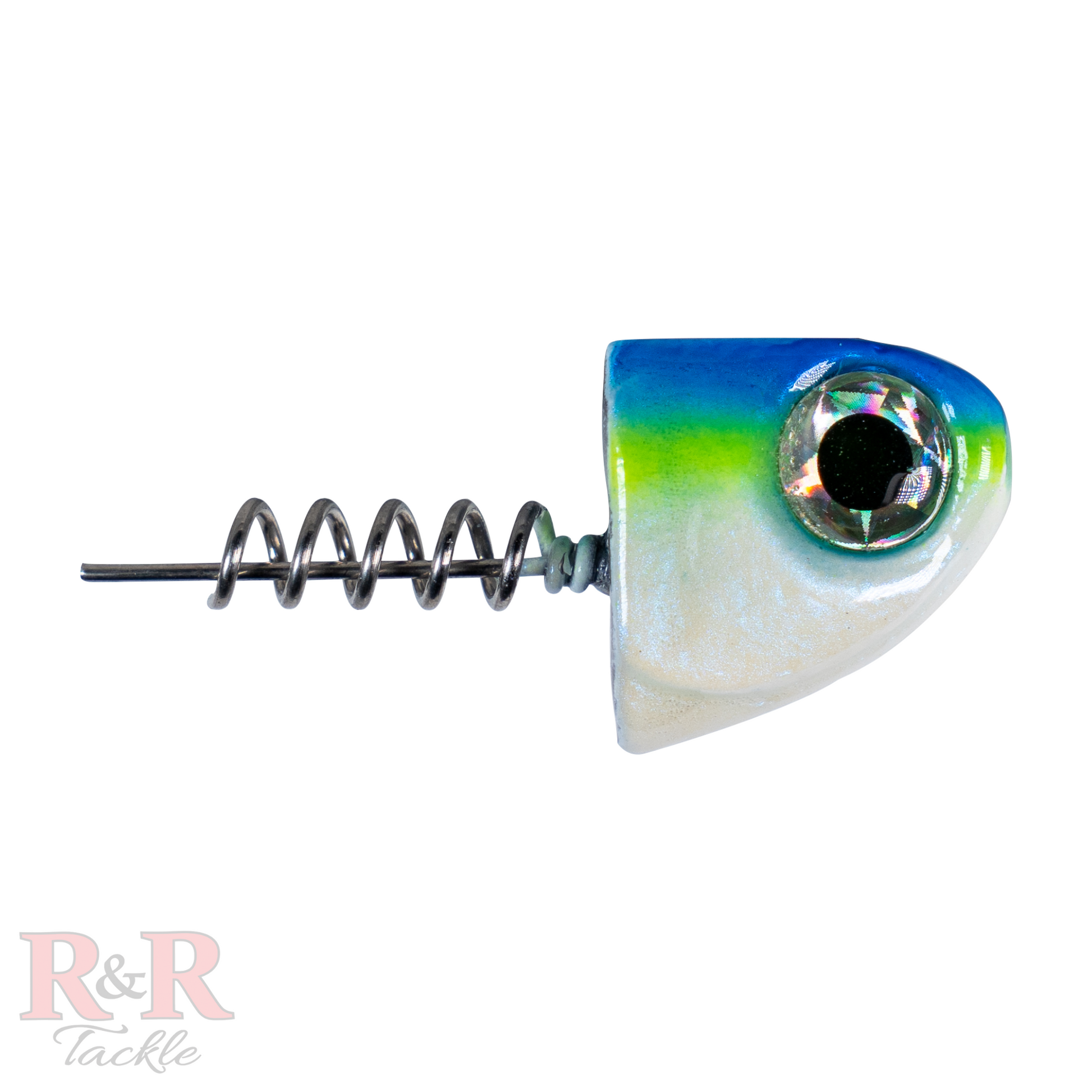5" SlideBait Jighead- Chartreuse - R&R Tackle Co. | Premium Saltwater Fishing Tackle- This innovative design allows the line-through lure to slide up the leader when the fish jumps or makes a run, reducing the chances of the fish getting off the hook. 