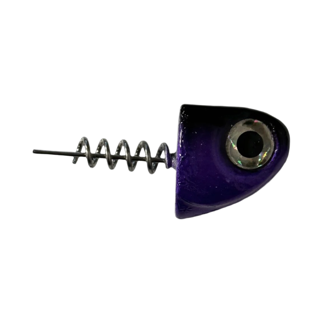 5" SlideBait Jigheads - R&R Tackle Co. | Premium Saltwater Fishing Tackle. This innovative design allows the line-through lure to slide up the leader when the fish jumps or makes a run, reducing the chances of the fish getting off the hook.  