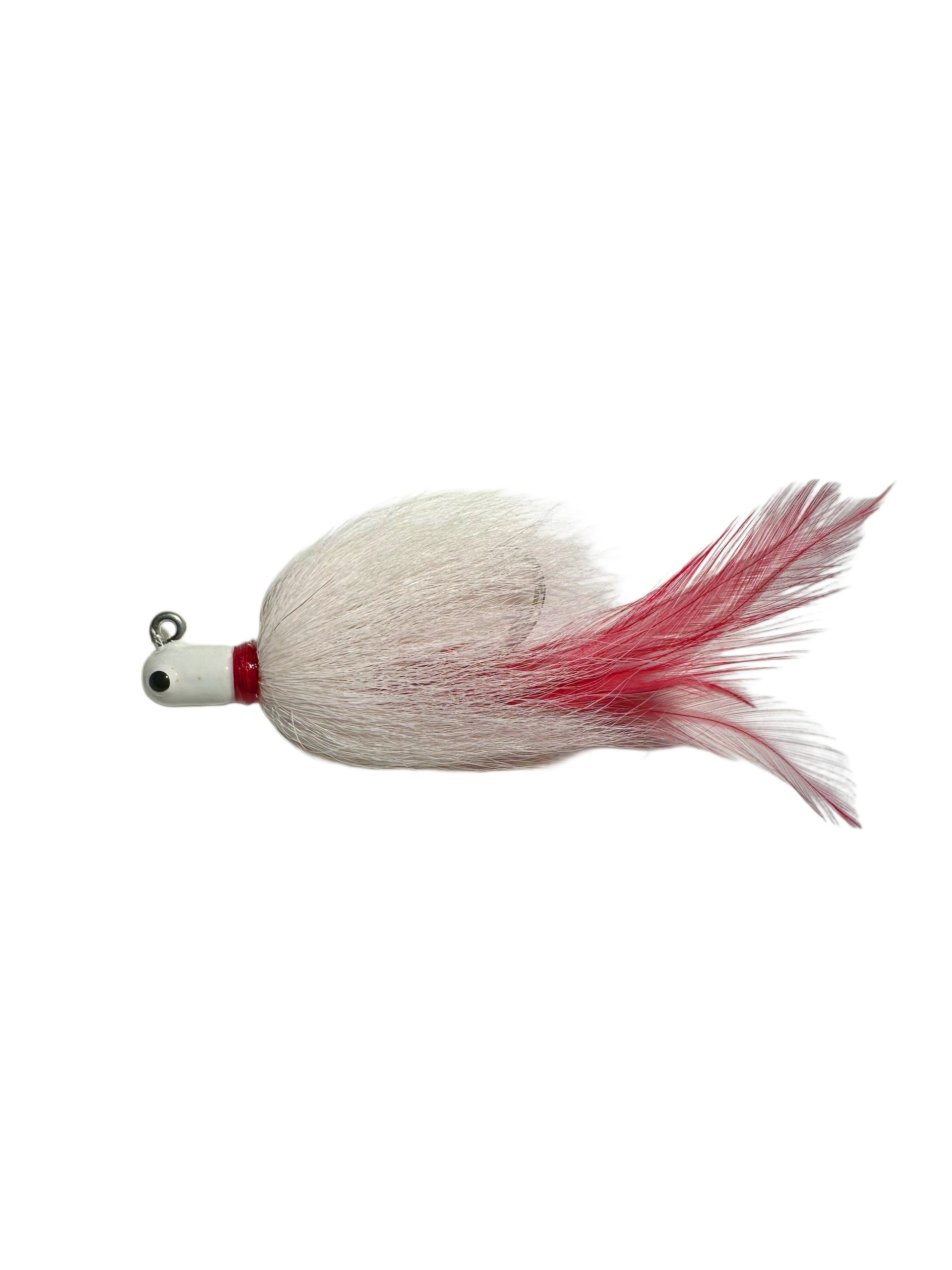Heavy-Duty Bucktail Jigs WH/WH/RD / 1 oz