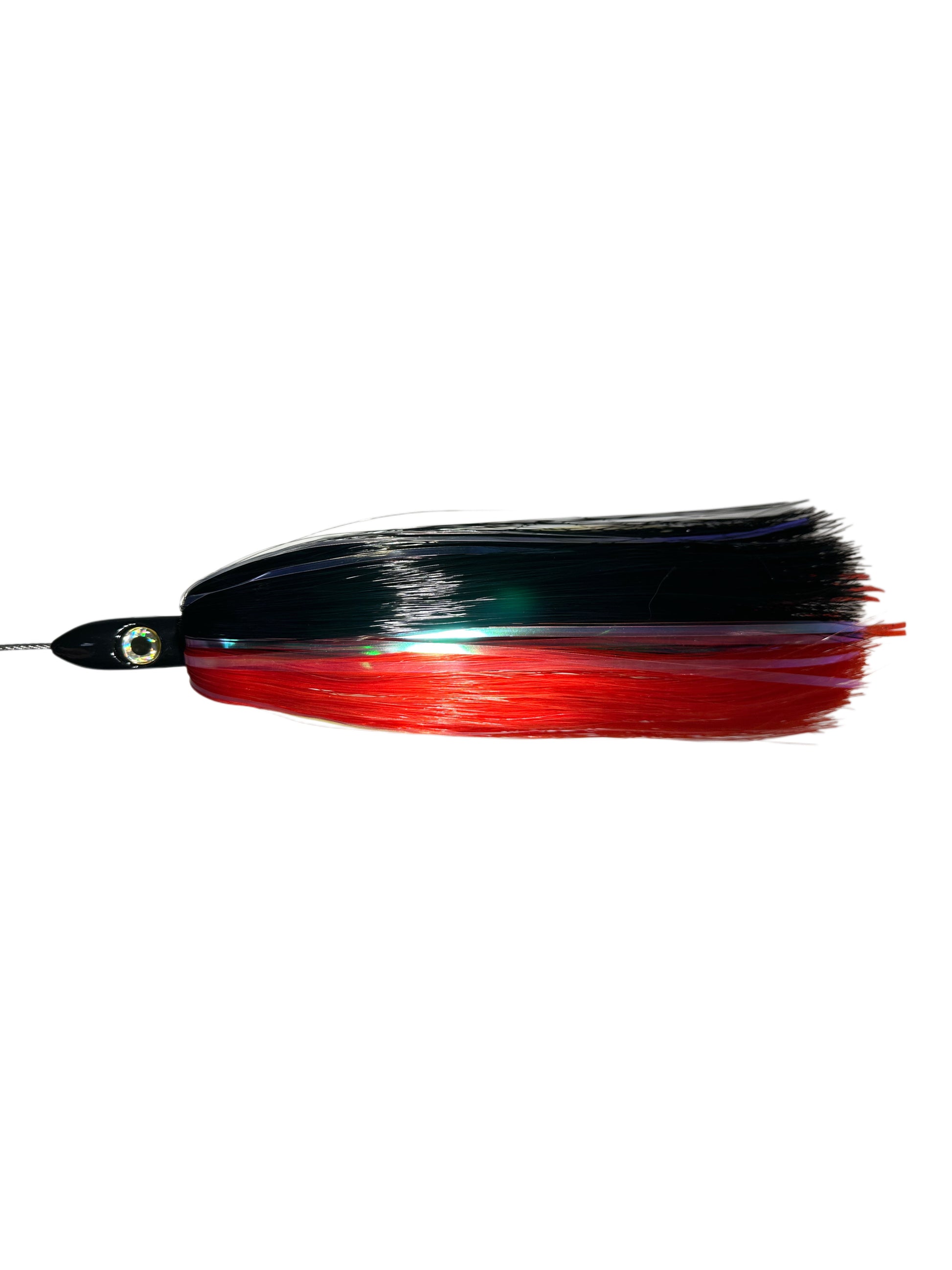 R&R tackle Wahoo Magnet Black/Red ,High-speed trolling, 10/0 Southern tuna Hook, Pre-rigged wahoo lure, 400 lb cable leader 