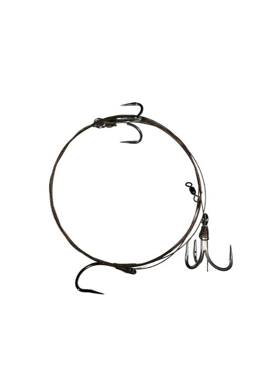 Wahoo Stinger Rigs. R&R Tackle Co. | Premium Saltwater Fishing Tackle.  The Wahoo Stinger Rig is built for high-speed strikes and brutal runs, giving anglers the confidence to target one of the ocean’s fastest predators. Constructed with 90 lb wire, this rig offers excellent bite protection while maintaining the flexibility needed for a natural bait presentation.