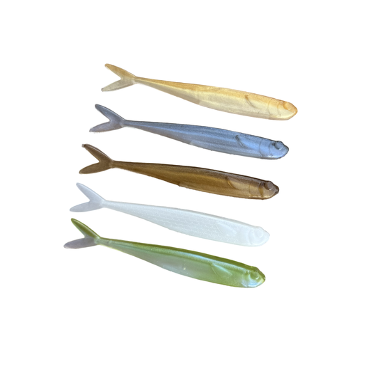 Weedless_Minnow_4-inch - R&R Tackle Co. | Premium Saltwater Fishing Tackle. are the perfect choice for fishing on flats, grassy areas, under mangroves, and around docks. Thanks to their snag-free design, you can cast confidently in spots where other lures would easily get hung up.