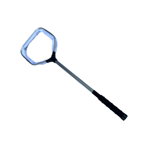 R&R Tackle Wet Net, ergonomic and floating handle, transparent vinyl base, water retention to preserve bait slime 