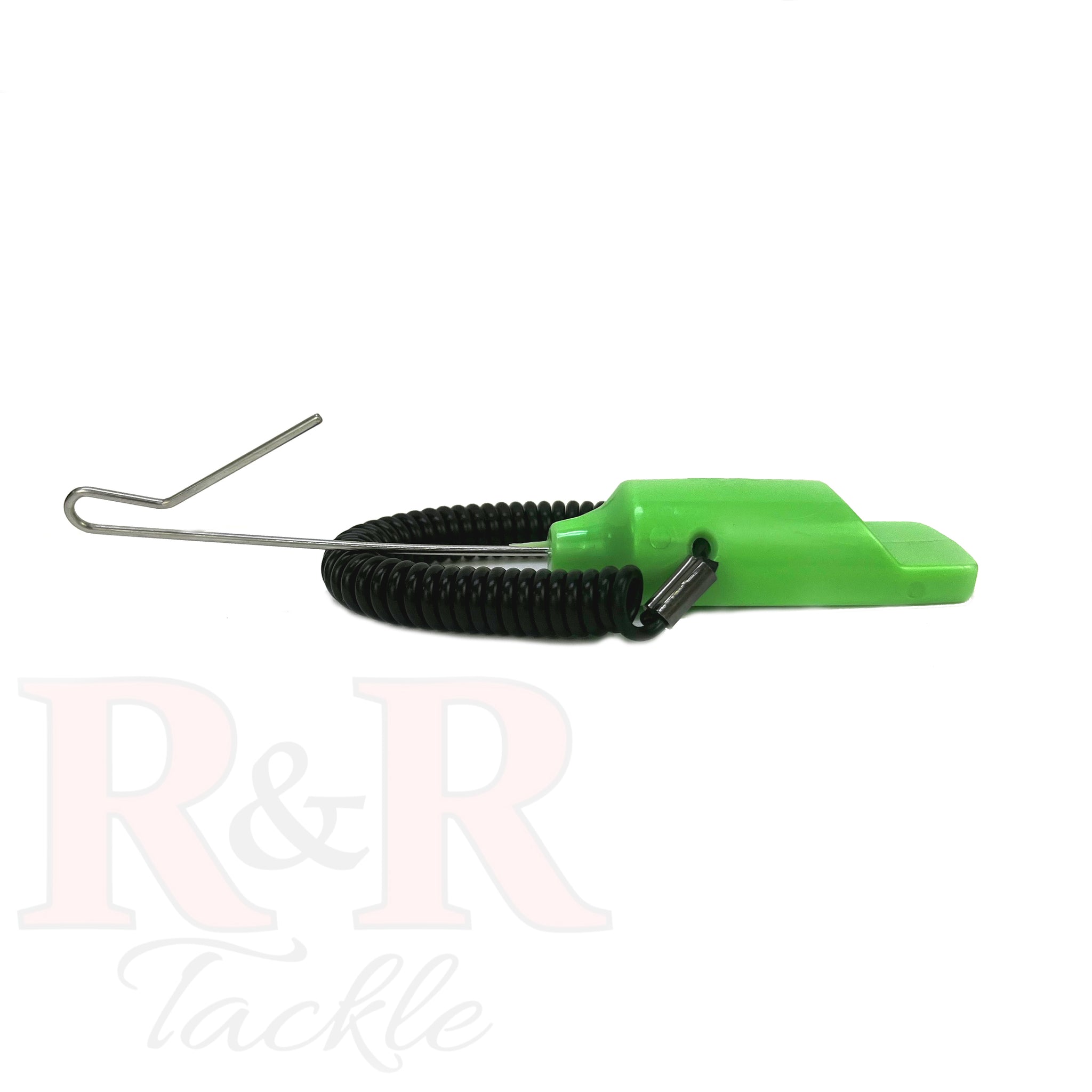 Small Wrist Dehooker - R&R Tackle Co. | Premium Saltwater Fishing Tackle.  Is the perfect tool for anglers who seek a quick and safe way to dehook fish up to 2 lbs. Designed to handle small fish without compromising their health, this dehooker includes a coiled telephone cord to keep it always within reach while working, enhancing efficiency and preventing accidental loss.