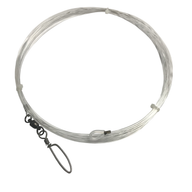 WahooShockLeader _R&R Tackle Co. | Premium Saltwater Fishing Tackle.-Available in 150lb or 300lb by 30 feet, these wahoo shock leaders are a necessity when high speed trolling for Wahoo! Rigged with a high quality ball bearing snap swivel and chafe guard, its ready right out of the package!