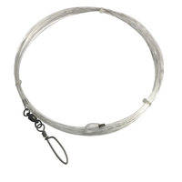 WahooShockLeader _R&R Tackle Co. | Premium Saltwater Fishing Tackle.-Available in 150lb or 300lb by 30 feet, these wahoo shock leaders are a necessity when high speed trolling for Wahoo! Rigged with a high quality ball bearing snap swivel and chafe guard, its ready right out of the package!
