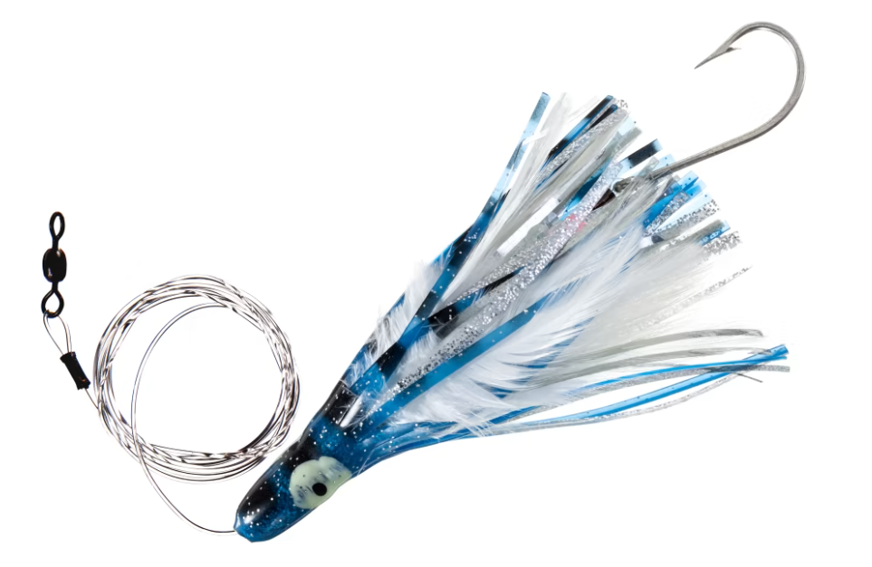 best mahi mahi fishing lures R&R MMBLW6 Rigged Magnet Trolling Lure, 6 1/2 inch, Blue/White Model:Regular Stem Live Bait Ledger Rig For Snapper 9 knots (depending on